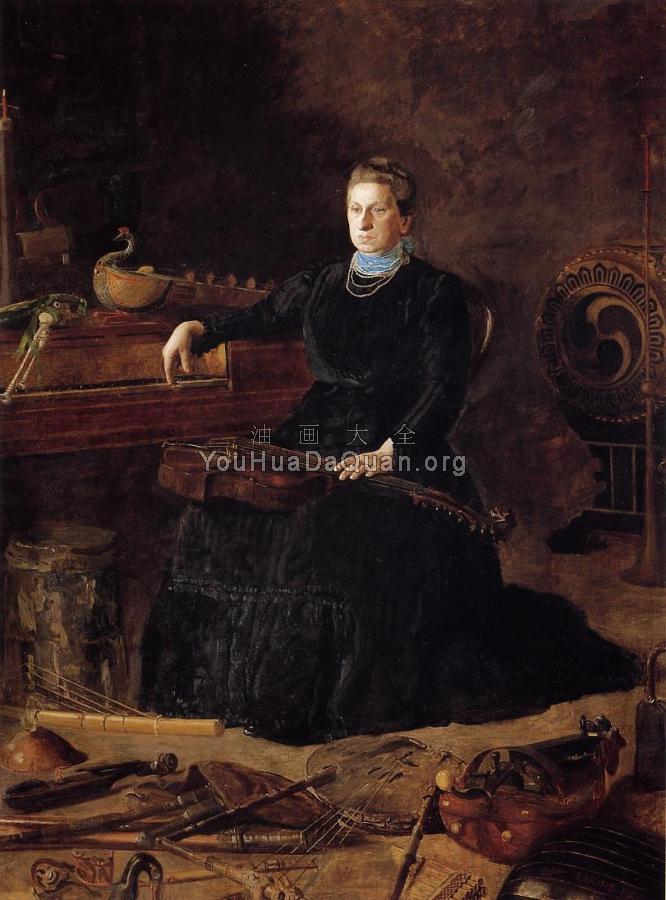 Portrait of Sarah Sagehorn Frishmuth - 托马斯·伊肯斯